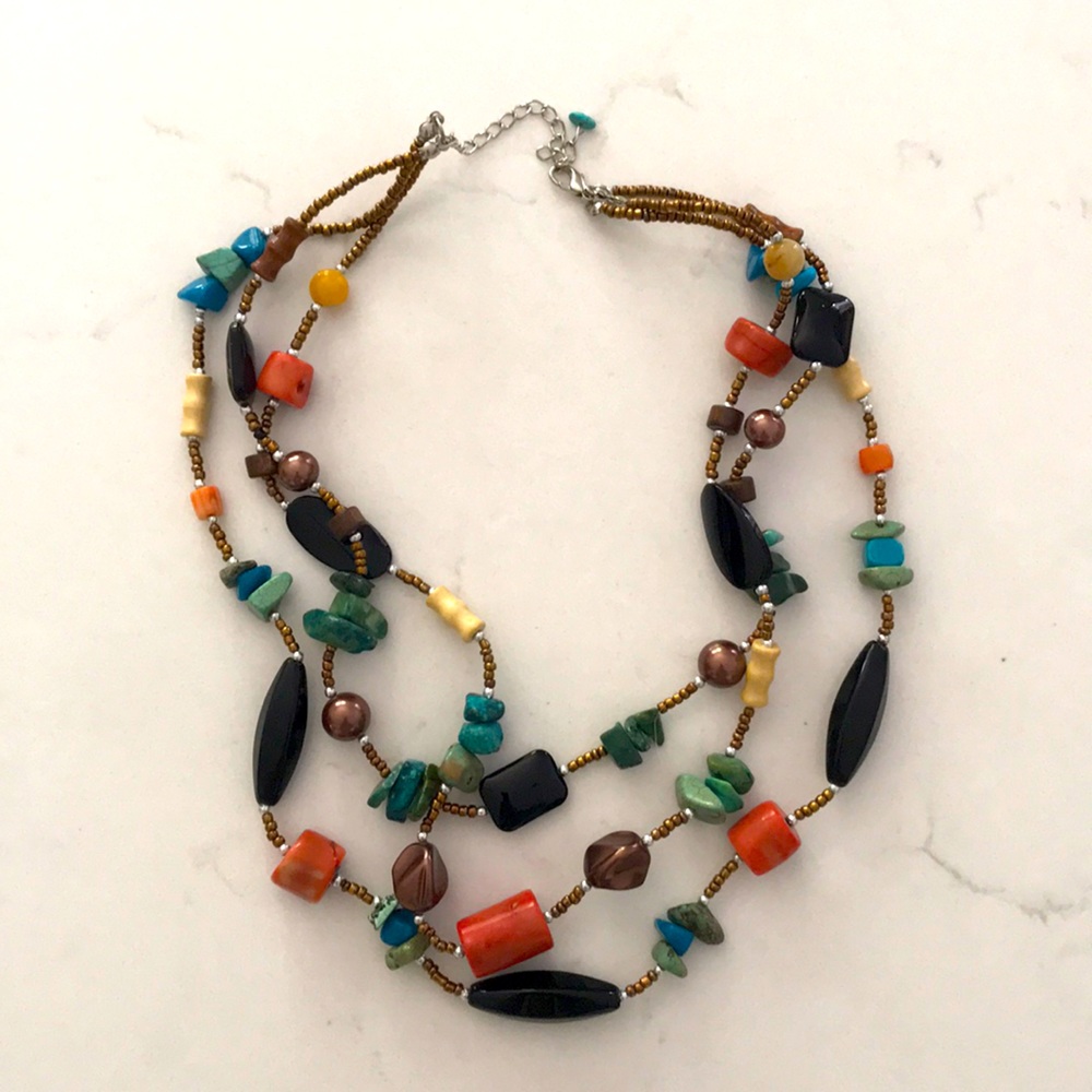 3 Strand Fall Color Necklace